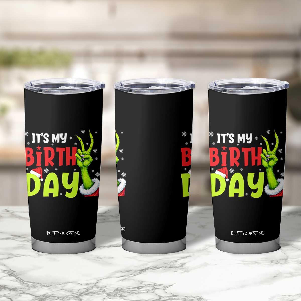 It's My Birthday Christmas Tumbler Cup Funny Bday Xmas TS10 Print Your Wear