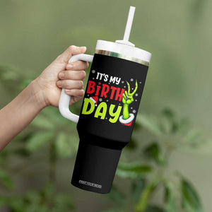 It's My Birthday Christmas Tumbler With Handle Funny Bday Xmas TS10 Print Your Wear