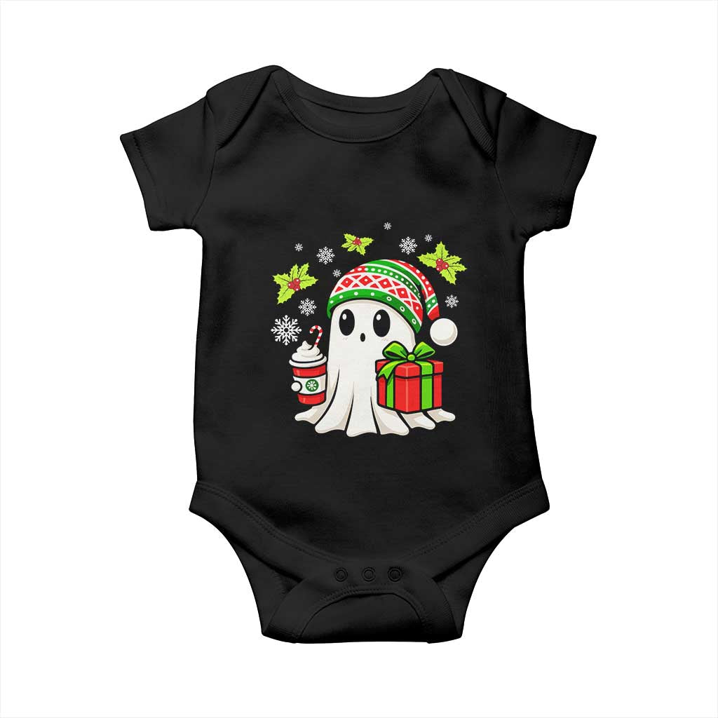 Ghost Santa Christmas Baby Onesie Holiday Xmas Halloween TS10 Black Print Your Wear