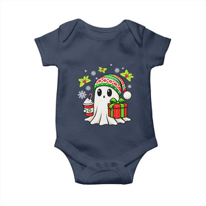 Ghost Santa Christmas Baby Onesie Holiday Xmas Halloween TS10 Navy Print Your Wear