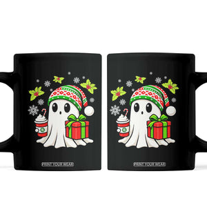 Ghost Santa Christmas Coffee Mug Holiday Xmas Halloween TS10 Black Print Your Wear