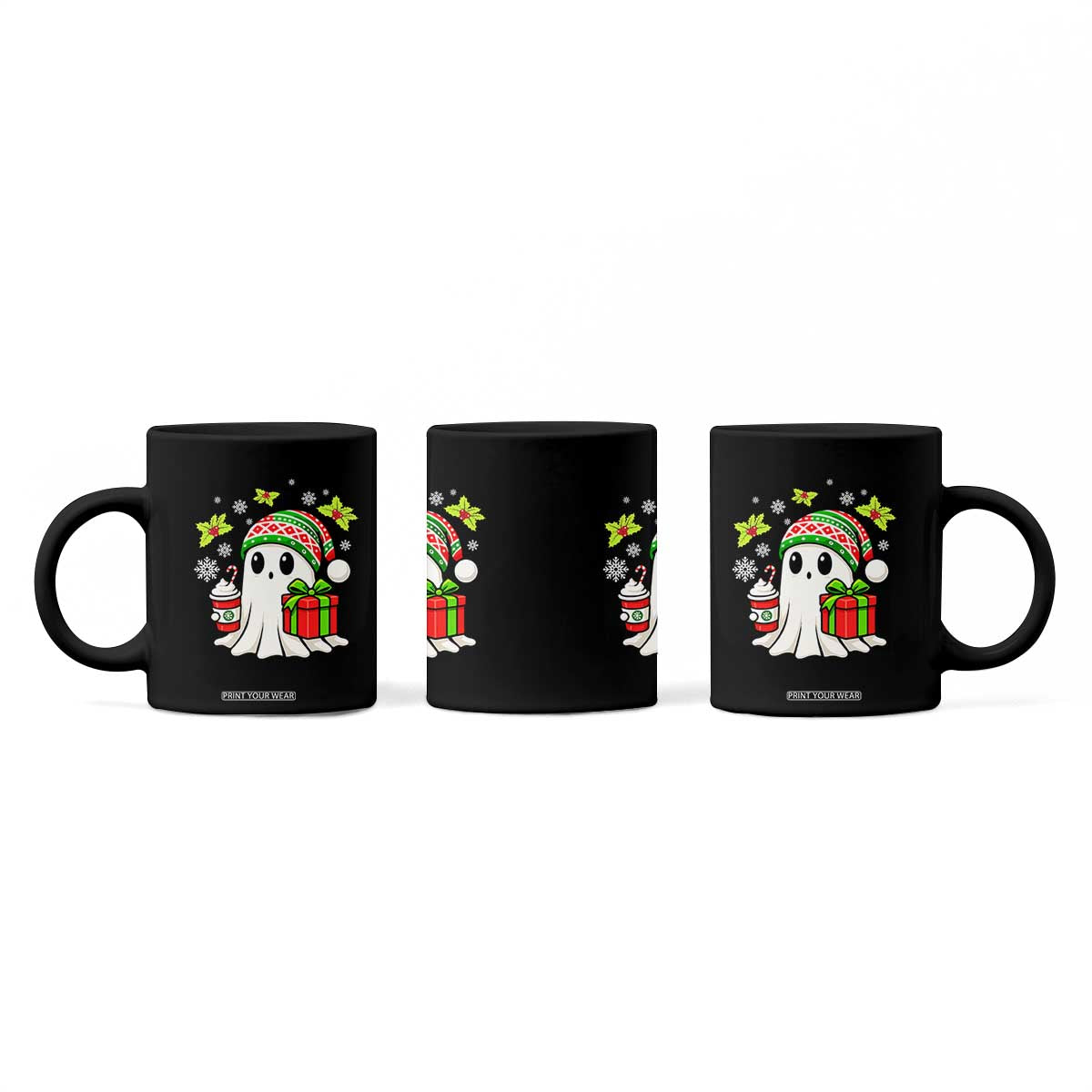 Ghost Santa Christmas Coffee Mug Holiday Xmas Halloween TS10 Print Your Wear