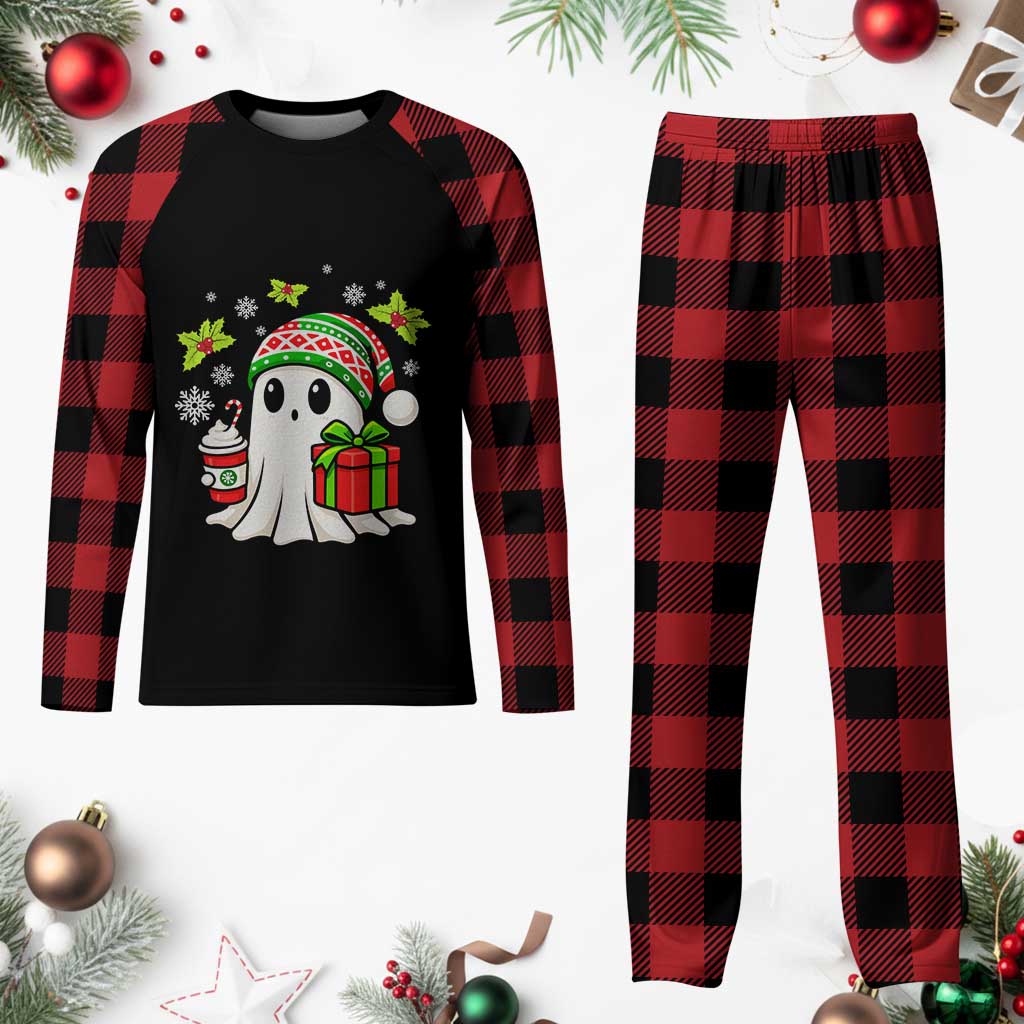Ghost Santa Christmas Plaid Pajama Set Holiday Xmas Halloween TS10 Buffalo Plaid Print Your Wear