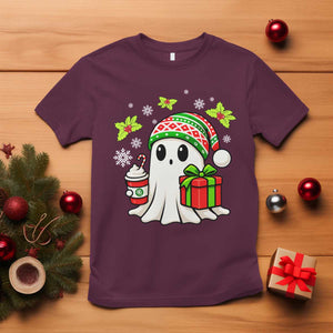Ghost Santa Christmas T Shirt Holiday Xmas Halloween TS10 Maroon Print Your Wear