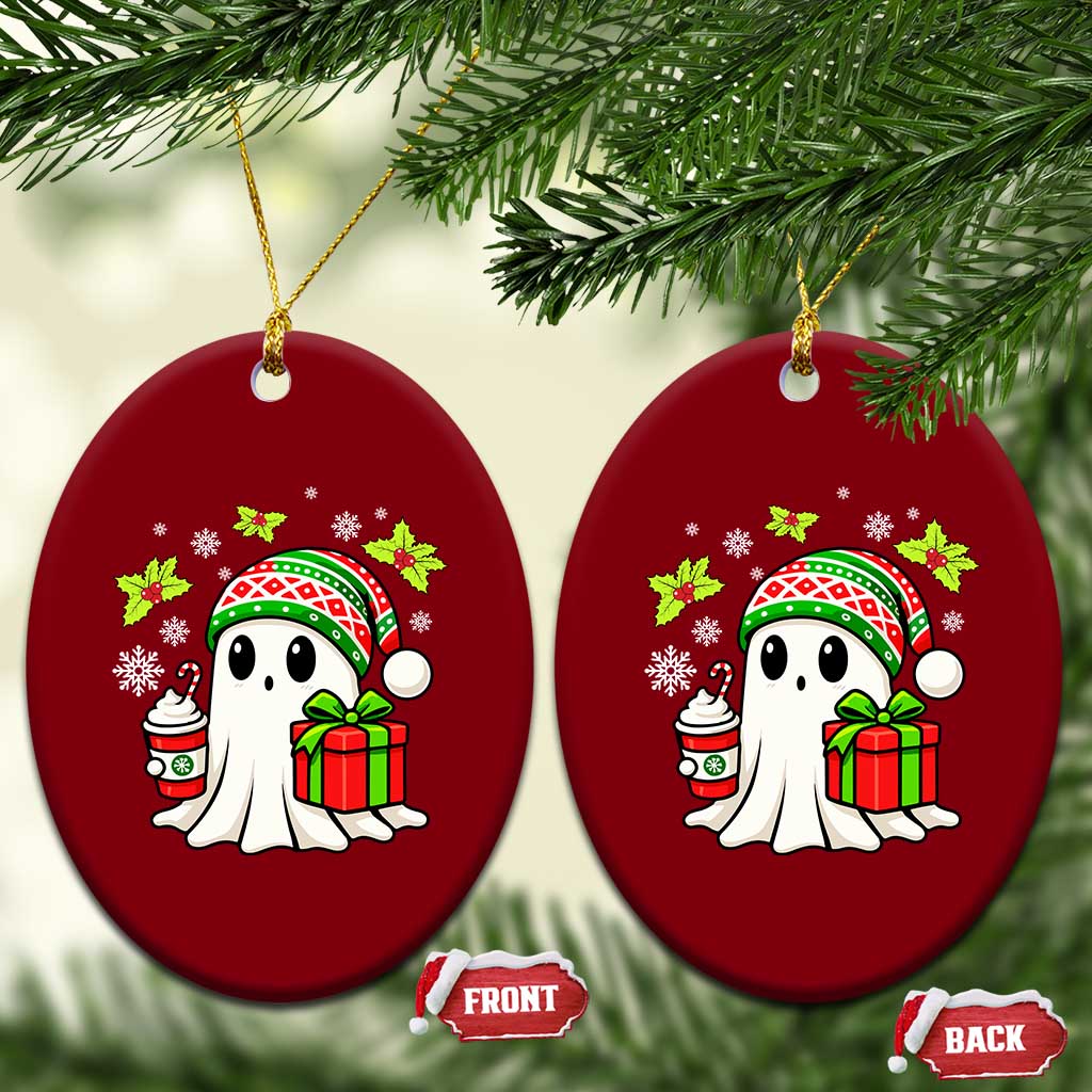 Ghost Santa Christmas Ceramic Ornament Holiday Xmas Halloween TS10 Print Your Wear
