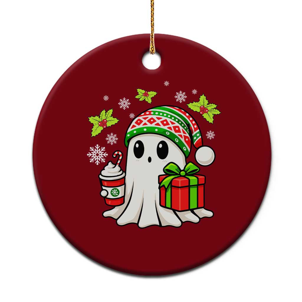Ghost Santa Christmas Ceramic Ornament Holiday Xmas Halloween TS10 1pc Red Print Your Wear