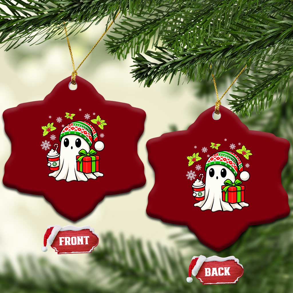 Ghost Santa Christmas Ceramic Ornament Holiday Xmas Halloween TS10 Print Your Wear