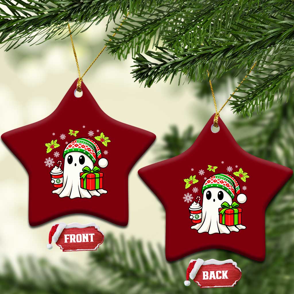 Ghost Santa Christmas Ceramic Ornament Holiday Xmas Halloween TS10 Print Your Wear