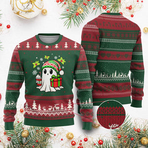 Ghost Santa Xmas Ugly Christmas Sweater Holiday Xmas Halloween TS10 Red Green Print Your Wear