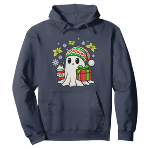 Ghost Santa Christmas Hoodie Holiday Xmas Halloween TS10 Navy Print Your Wear