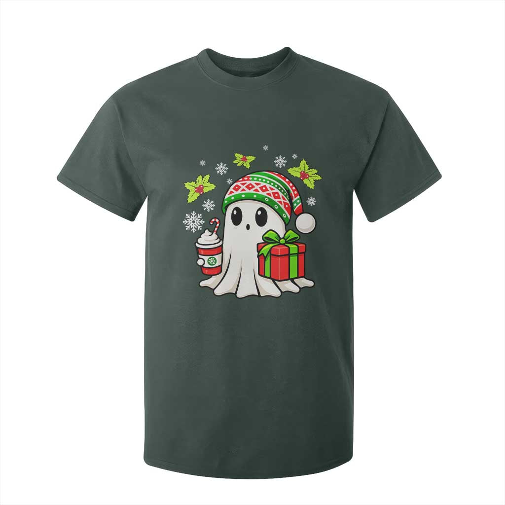 Ghost Santa Christmas T Shirt For Kid Holiday Xmas Halloween TS10 Dark Forest Green Print Your Wear