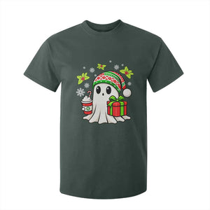 Ghost Santa Christmas T Shirt For Kid Holiday Xmas Halloween TS10 Dark Forest Green Print Your Wear