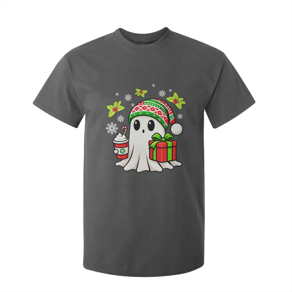 Ghost Santa Christmas T Shirt For Kid Holiday Xmas Halloween TS10 Dark Heather Print Your Wear