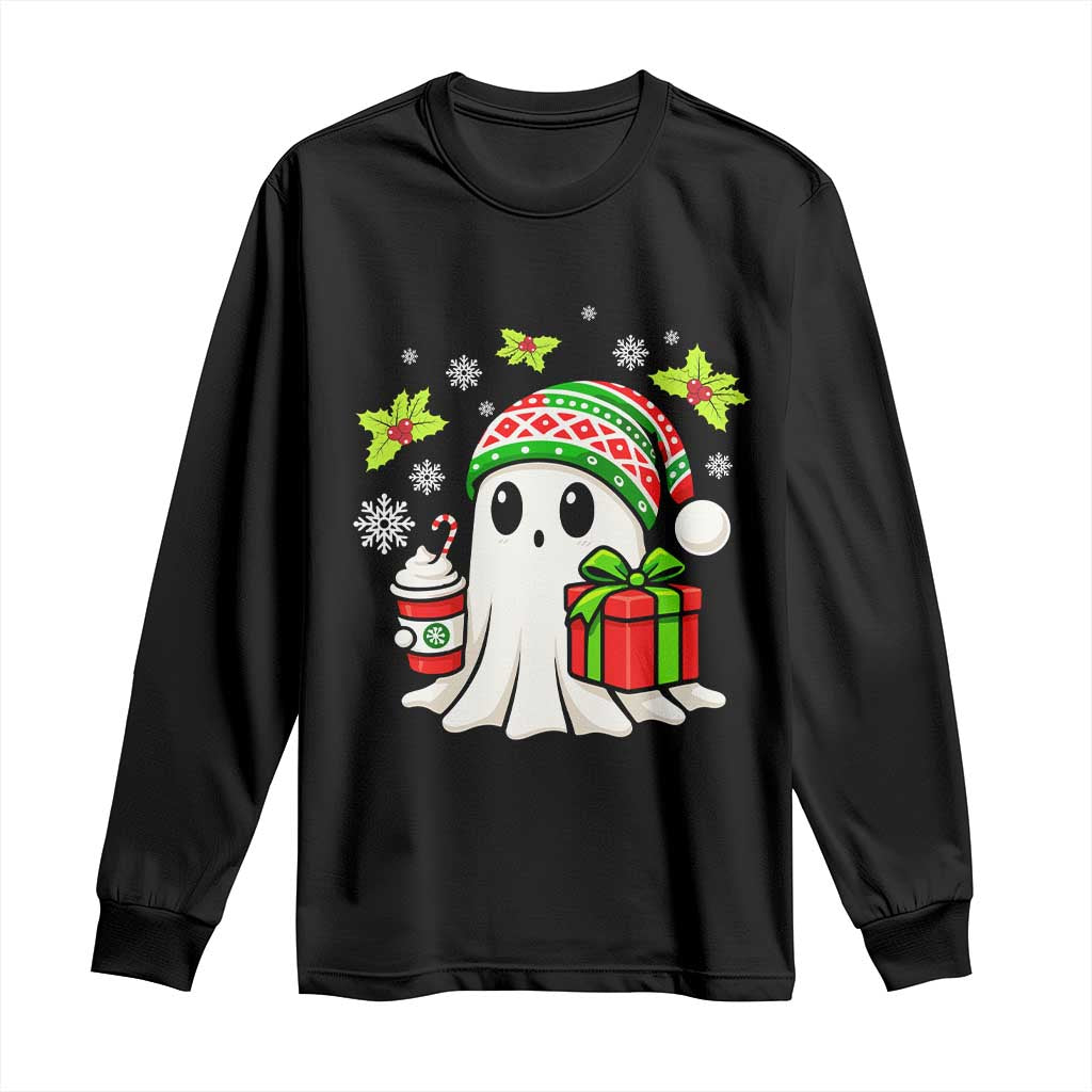 Ghost Santa Christmas Long Sleeve Shirt Holiday Xmas Halloween TS10 Black Print Your Wear