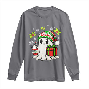 Ghost Santa Christmas Long Sleeve Shirt Holiday Xmas Halloween TS10 Charcoal Print Your Wear