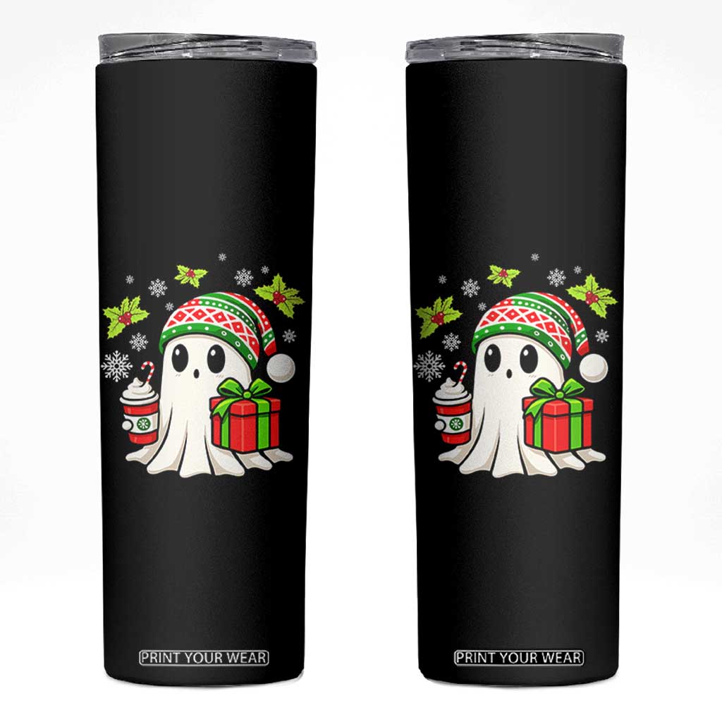 Ghost Santa Christmas Skinny Tumbler Holiday Xmas Halloween TS10 Black Print Your Wear