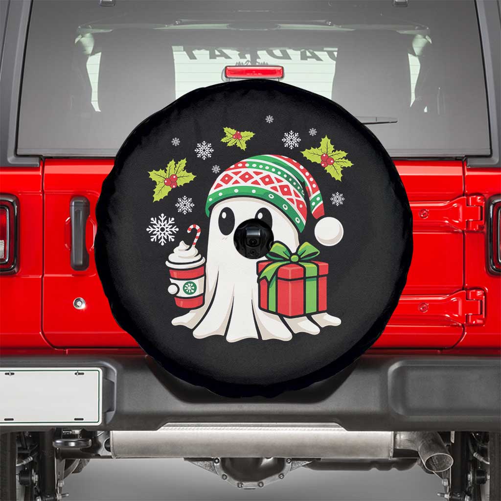 Ghost Santa Christmas Spare Tire Cover Holiday Xmas Halloween TS10 Black Print Your Wear