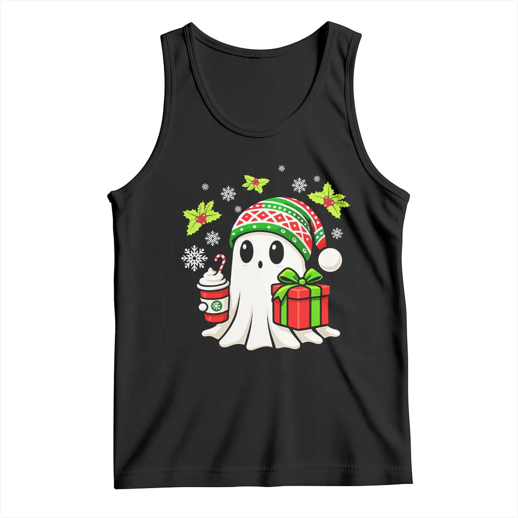 Ghost Santa Christmas Tank Top Holiday Xmas Halloween TS10 Black Print Your Wear