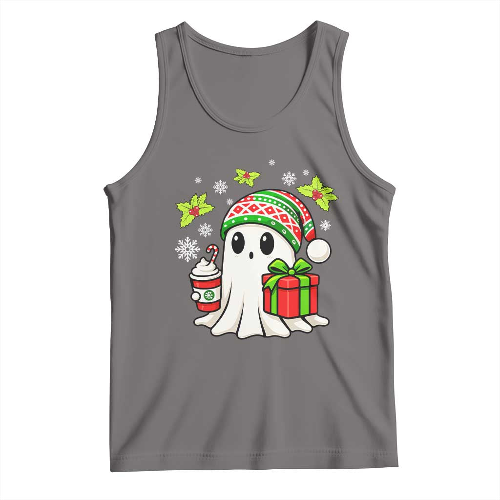 Ghost Santa Christmas Tank Top Holiday Xmas Halloween - Print Your Wear