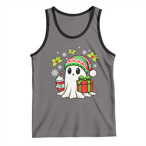 Ghost Santa Christmas Tank Top Holiday Xmas Halloween TS10 Deep Heather Black Print Your Wear