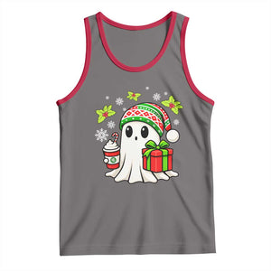 Ghost Santa Christmas Tank Top Holiday Xmas Halloween TS10 Deep Heather Red Print Your Wear