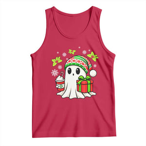 Ghost Santa Christmas Tank Top Holiday Xmas Halloween - Print Your Wear