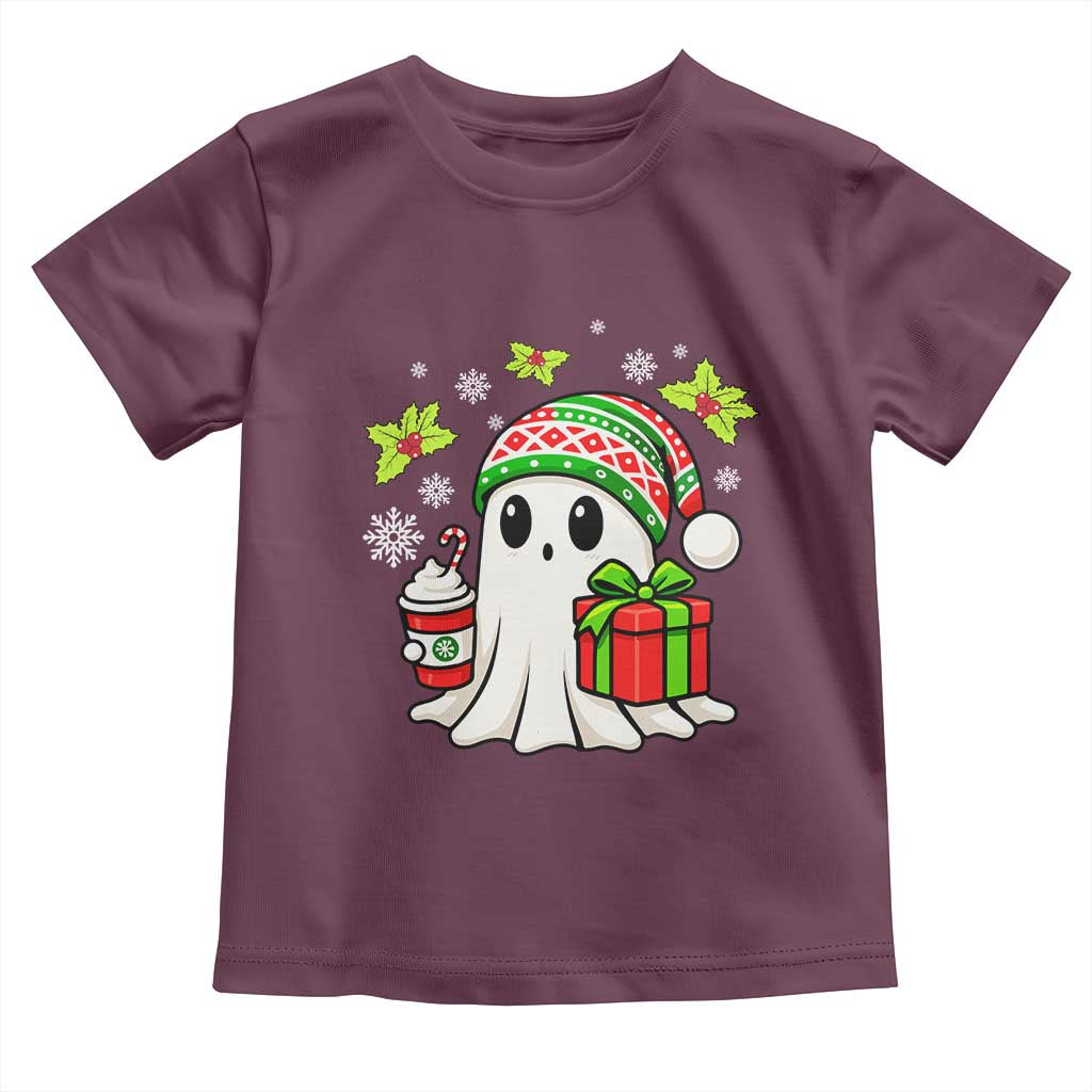 Ghost Santa Christmas Toddler T Shirt Holiday Xmas Halloween TS10 Maroon Print Your Wear