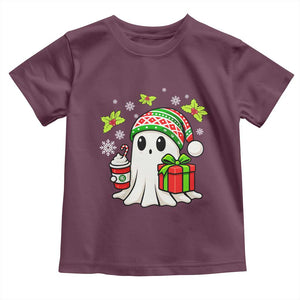 Ghost Santa Christmas Toddler T Shirt Holiday Xmas Halloween TS10 Maroon Print Your Wear