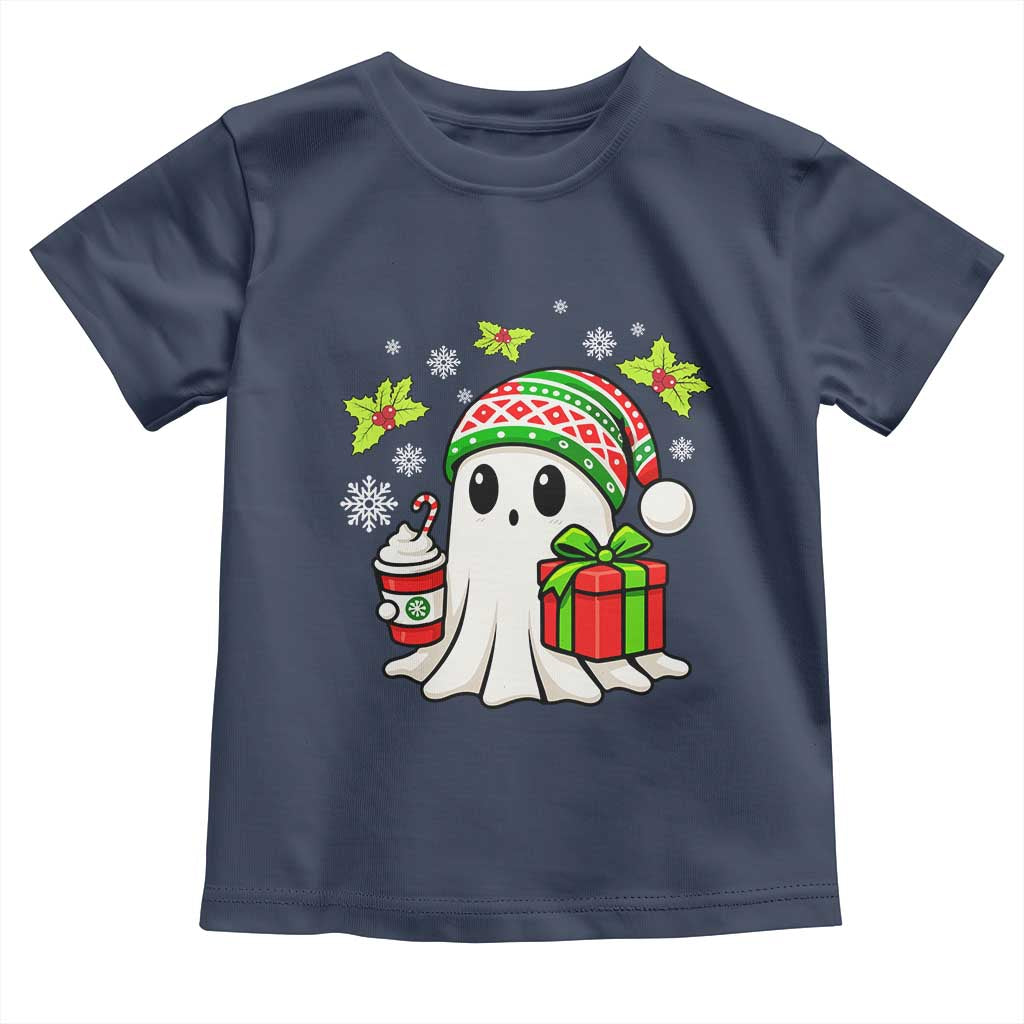 Ghost Santa Christmas Toddler T Shirt Holiday Xmas Halloween TS10 Navy Print Your Wear