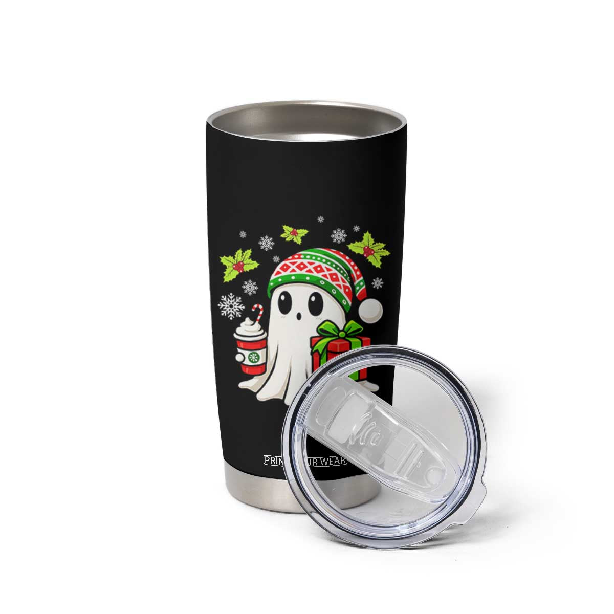 Ghost Santa Christmas Tumbler Cup Holiday Xmas Halloween TS10 Print Your Wear