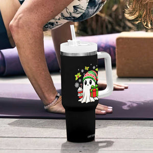 Ghost Santa Christmas Tumbler With Handle Holiday Xmas Halloween TS10 Print Your Wear