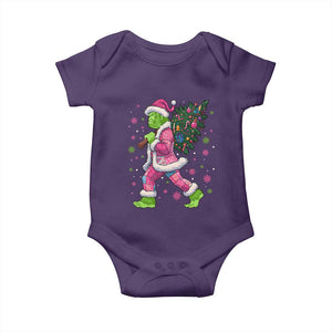Bigfoot Christmas Tree Baby Onesie Pink Xmas Funny Green Sasquatch TS10 Purple Print Your Wear