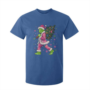 Bigfoot Christmas Tree T Shirt For Kid Pink Xmas Funny Green Sasquatch TS10 Royal Blue Print Your Wear