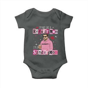 Not A Regular Mom I'm A Sandler Mom Baby Onesie Retro Movie Actor Adam Fan TS10 Dark Heather Print Your Wear