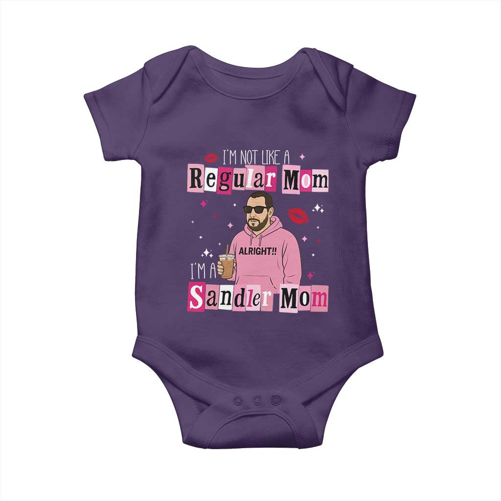 Not A Regular Mom I'm A Sandler Mom Baby Onesie Retro Movie Actor Adam Fan TS10 Purple Print Your Wear