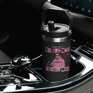 Not A Regular Mom I'm A Sandler Mom Flip Straw Tumbler Retro Movie Actor Adam Fan TS10 Print Your Wear