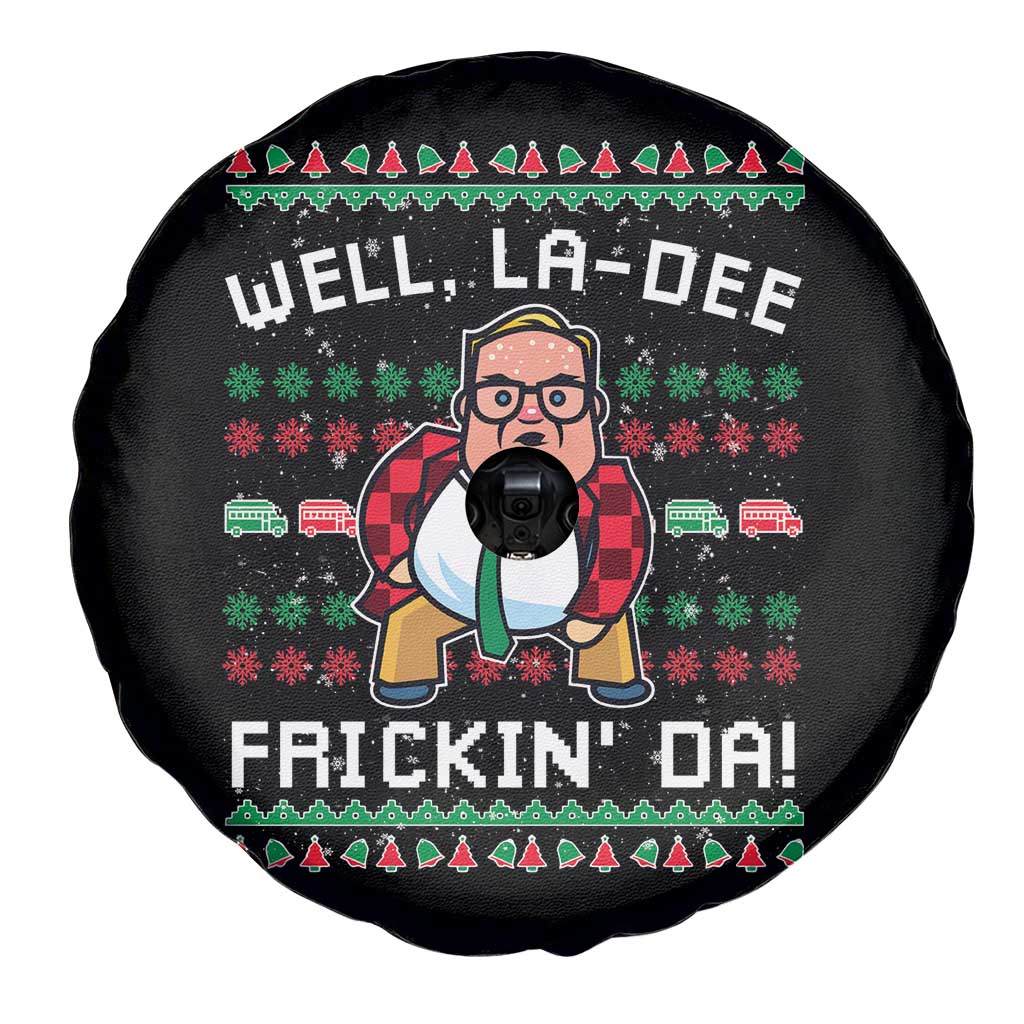 Funny Ugly Christmas Spare Tire Cover Well La Dee Frickin Da Xmas Saturday Night TS10 Print Your Wear