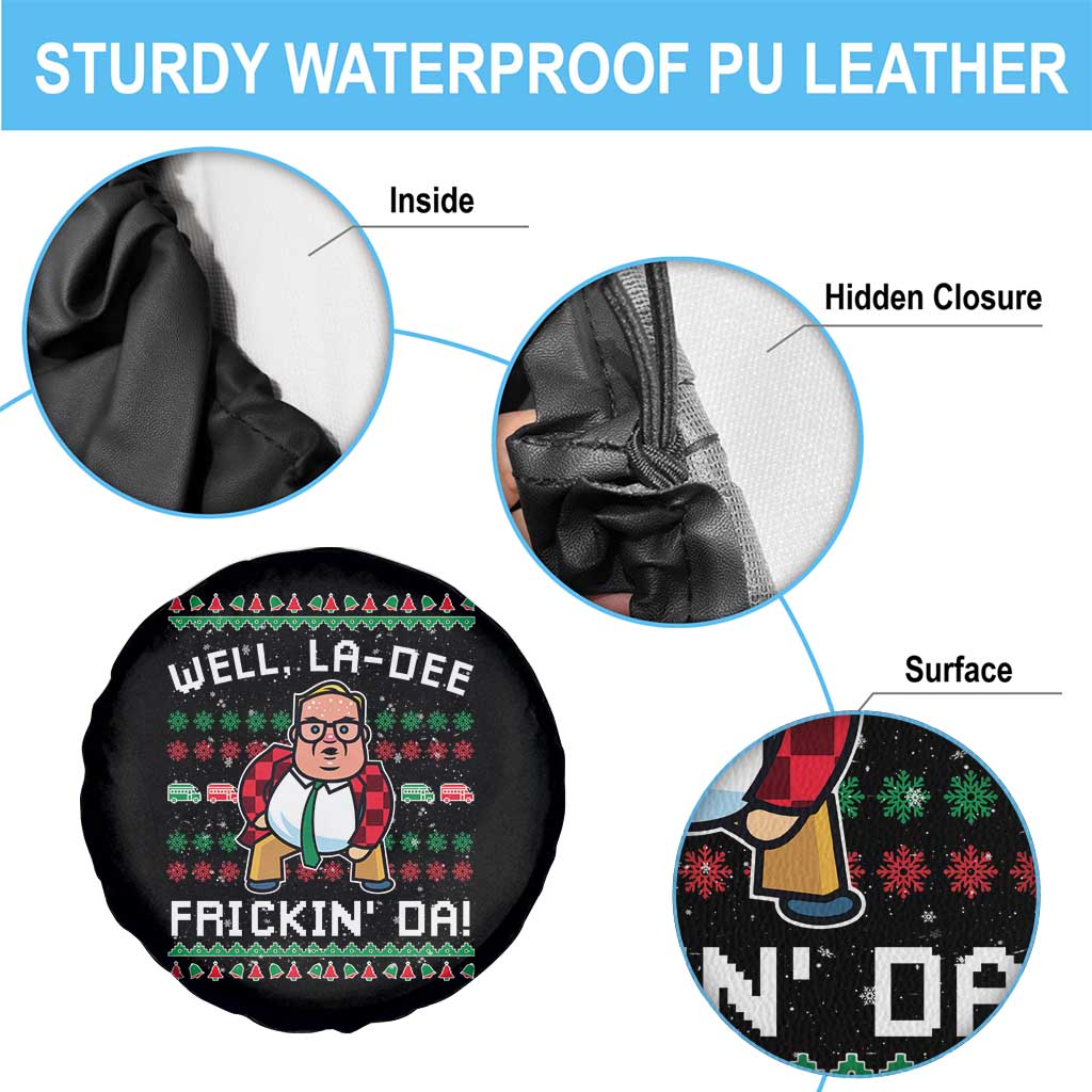 Funny Ugly Christmas Spare Tire Cover Well La Dee Frickin Da Xmas Saturday Night TS10 Print Your Wear