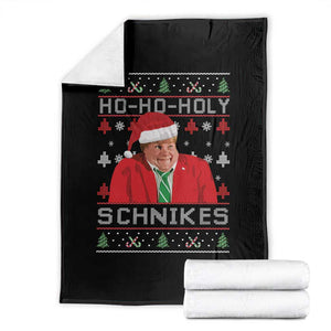 Funny Ugly Christmas Throw Blanket Chris Holy Schnikes Farley TS10 Black Print Your Wear