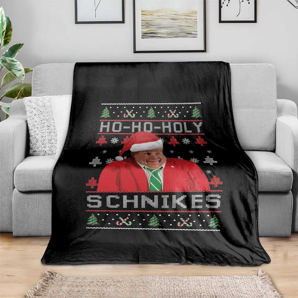Funny Ugly Christmas Throw Blanket Chris Holy Schnikes Farley TS10 Print Your Wear