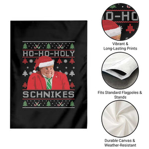 Funny Ugly Christmas Garden Flag Chris Holy Schnikes Farley TS10 Print Your Wear