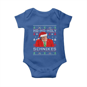 Funny Ugly Christmas Baby Onesie Chris Holy Schnikes Farley TS10 Royal Blue Print Your Wear