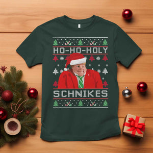 Funny Ugly Christmas T Shirt Chris Holy Schnikes Farley TS10 Dark Forest Green Print Your Wear