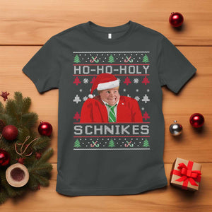 Funny Ugly Christmas T Shirt Chris Holy Schnikes Farley TS10 Dark Heather Print Your Wear