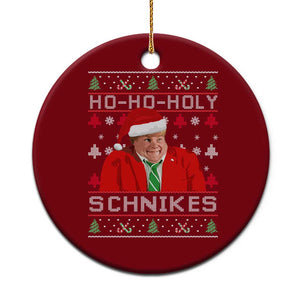 Funny Ugly Christmas Ceramic Ornament Chris Holy Schnikes Farley TS10 1pc Red Print Your Wear