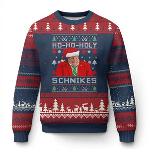 Funny Ugly Xmas Ugly Christmas Sweater Chris Holy Schnikes Farley TS10 Navy Red Print Your Wear