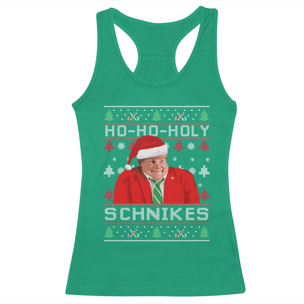 Funny Ugly Christmas Racerback Tank Top Chris Holy Schnikes Farley TS10 Irish Green Print Your Wear