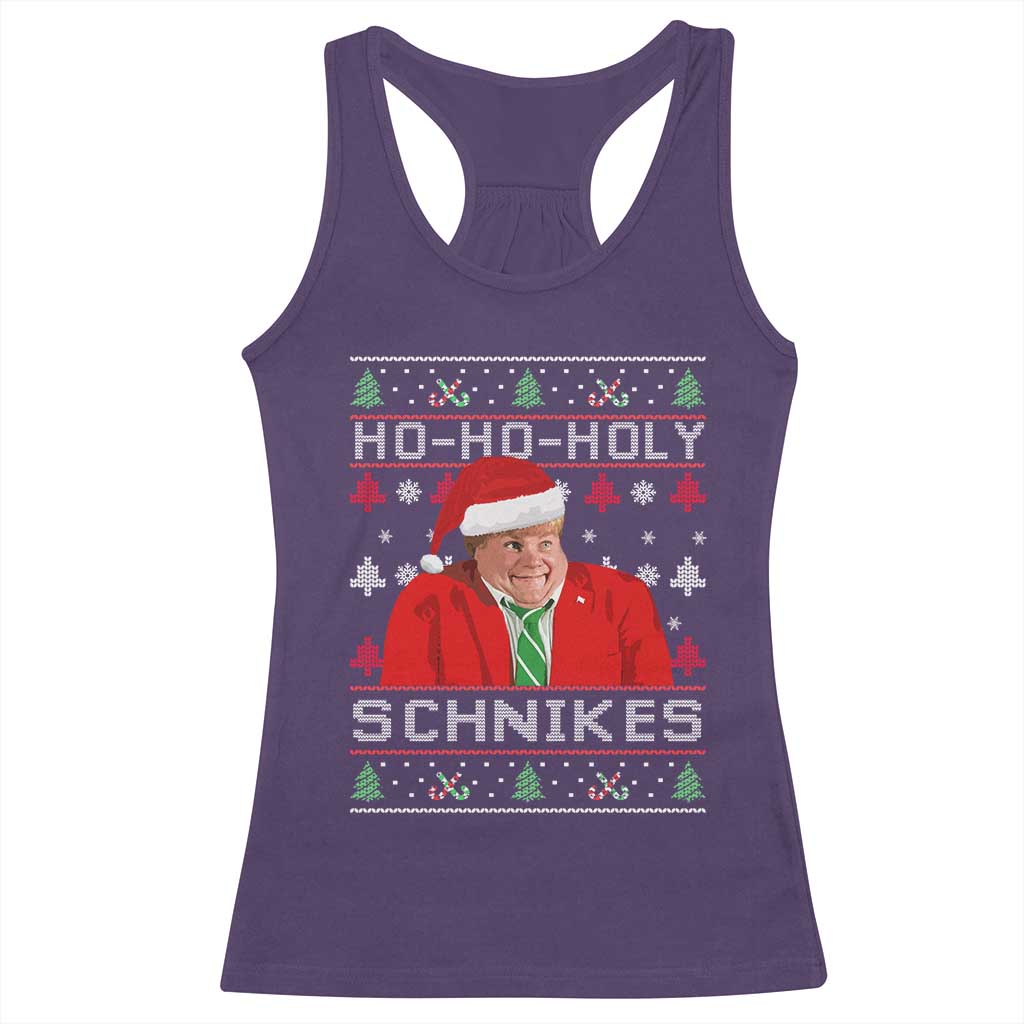 Funny Ugly Christmas Racerback Tank Top Chris Holy Schnikes Farley TS10 Purple Print Your Wear