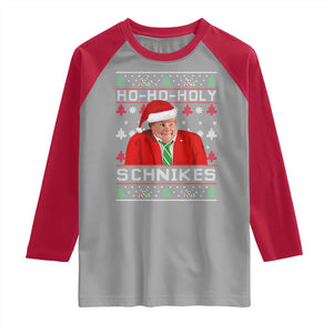 Funny Ugly Christmas Raglan Shirt Chris Holy Schnikes Farley TS10 Sport Gray Red Print Your Wear