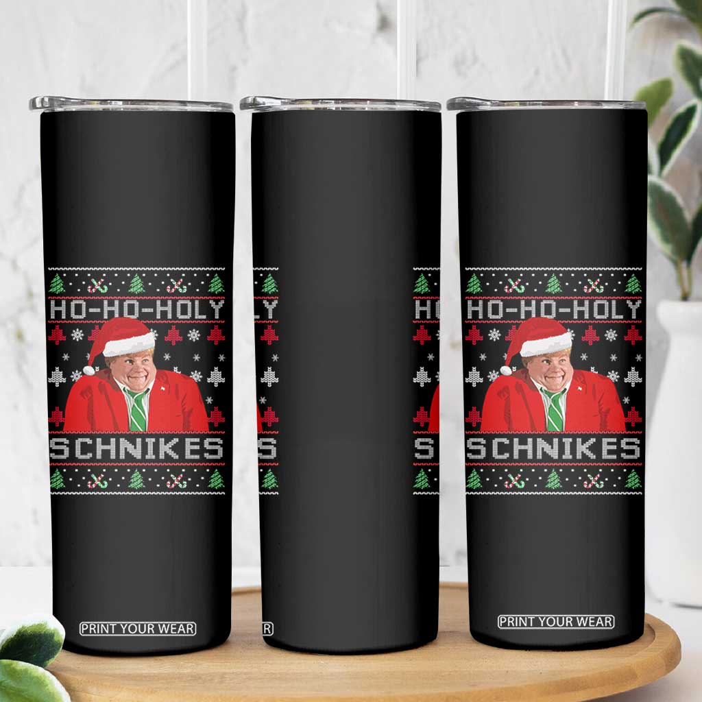 Funny Ugly Christmas Skinny Tumbler Chris Holy Schnikes Farley TS10 Print Your Wear
